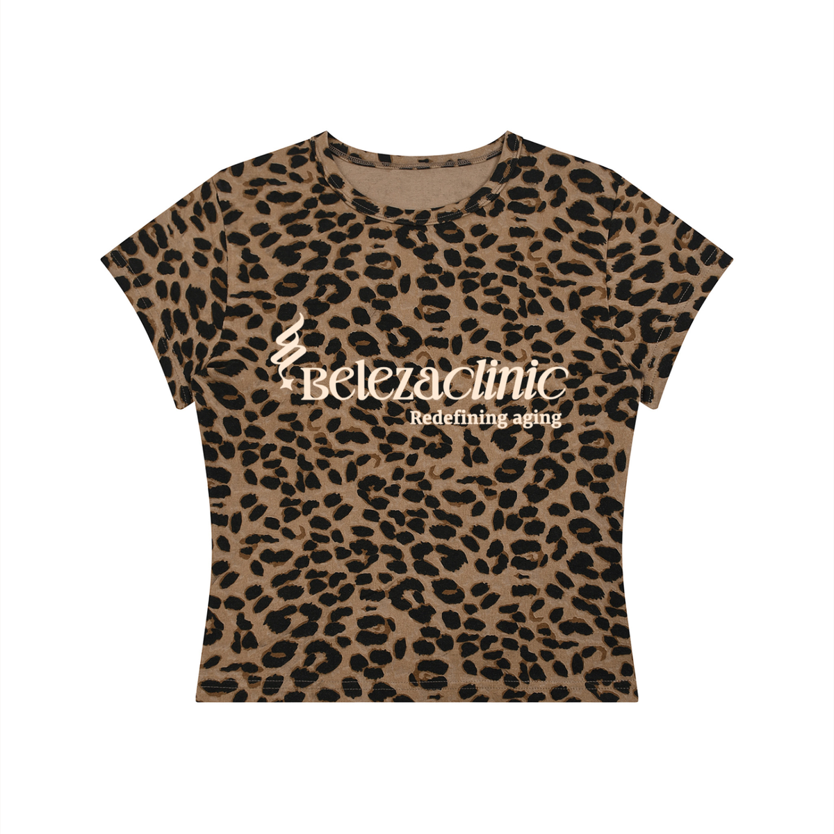 Leopard Print Crop Tee